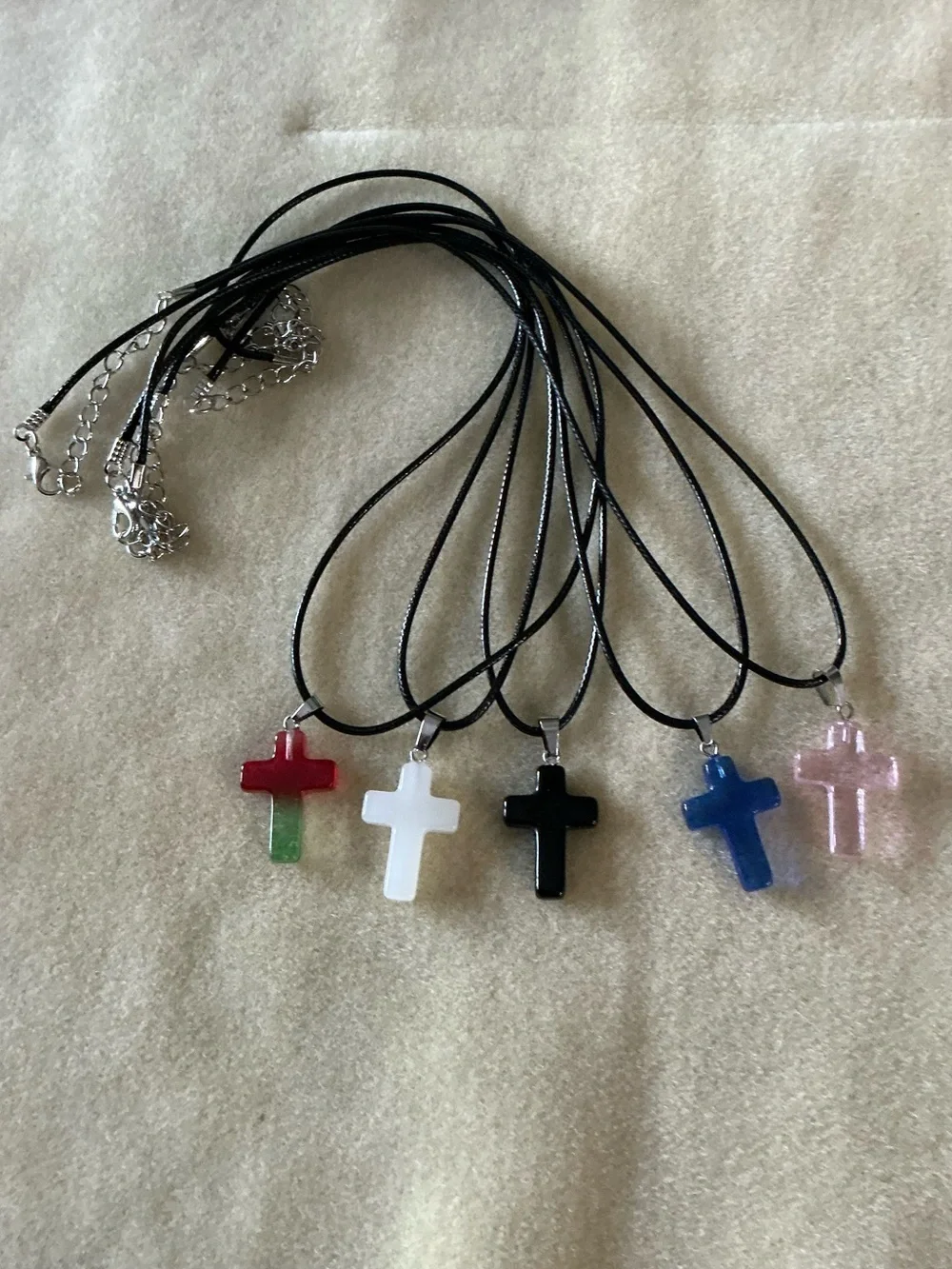 Colorful Cross Pendant Necklaces